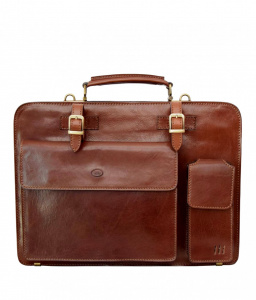 CARTELLA IN PELLE 2 COMPARTI CON TASCHE DI BERARDINO