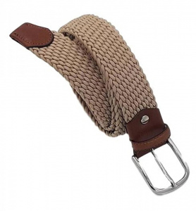 CINTURA UOMO 3,5 CM ELASTICA INTRECCIATA IN TESSUTO ORIONE BELTS ARTIGIANALE MADE IN ITALY - Img 2