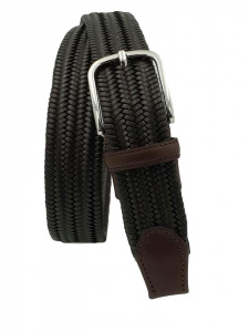CINTURA UOMO 3,5 CM EXTRA LARGE ELASTICA IN CUOIO ORIONE BELTS ARTIGIANALE MADE IN ITALY - Img 2