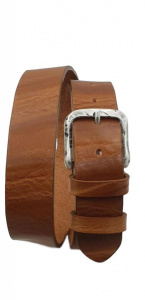 CINTURA UOMO 4 CM IN CUOIO DI TORO PLISSE' ORIONE BELTS ARTIGIANALE MADE IN ITALY - Img 2