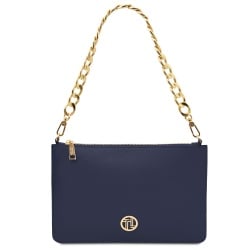 Diva - Pochette in pelle con tracolla a catena