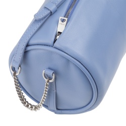 DUDU Borsa Donna Cilindrica in Pelle, Borsa a Tracolla con Catena e Pelle, Borsa a Cilindro Piccola Fashion Elegante con Cerniera - Img 4