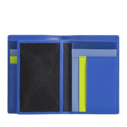 DUDU Portafoglio da uomo a libro RFID in pelle multicolore con lampo - Img 3