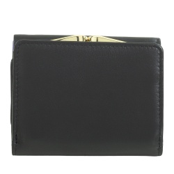 Portafoglio Donna In Pelle Con Blocco RFID, Bifold Compatto Con Cinturino Da Polso E Portamonete - Blu - 5