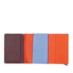 DUDU Portafoglio Portacarte Uomo in Pelle Protezione RFID, Piccolo Miniwallet con Cardprotector in Alluminio, Porta Banconote e Chiusura a Bottone - Img 2