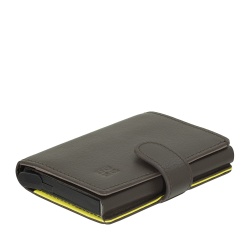 DUDU Portafoglio Portacarte Uomo in Pelle Protezione RFID, Piccolo Miniwallet con Cardprotector in Alluminio, Porta Banconote e Chiusura a Bottone - Img 4