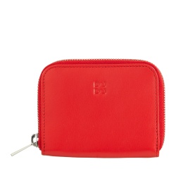 DUDU Portamonete Uomo Donna Piccolo Tascabile in Pelle Colorata con Cerniera, Tasche Porta Tessere, Portafoglio Compatto