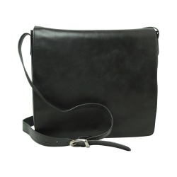 Messenger in pelle - nero