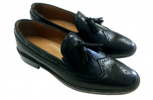 MOCASSINI UOMO IN PELLE CON NAPPINE GAROFALO GIANBATTISTA ARTIGIANALI MADE IN ITALY - Img 3