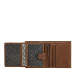 Nuvola Pelle Portafoglio Uomo in Pelle Piccolo con Portamonete – Portafoglio Compatto in Vera Pelle con Scomparti per Carte, Banconote, Zip Interna e Monete - Img 3