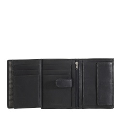 Nuvola Pelle Portafoglio Uomo Verticale in Pelle – Elegante Portafogli Bifold con Portamonete, Chiusura Interna a Linguetta, Scomparti Carte Tessere e Tasca Zip - Img 4