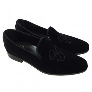 PANTOFOLE CHIUSE IN VELLUTO PERSONALIZZABILI CON INIZIALI GAROFALO GIANBATTISTA ARTIGIANALI MADE IN ITALY - Img 5