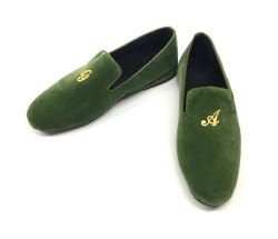 PANTOFOLE DONNA CHIUSE DA VIAGGIO IN VELLUTO GEDA PERSONALIZZABILI CON INIZIALI MADE IN ITALY - Img 2