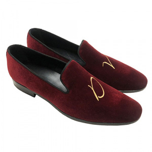 PANTOFOLE LUSSO CHIUSE IN VELLUTO PERSONALIZZABILI CON INIZIALI GAROFALO GIANBATTISTA ARTIGIANALI MADE IN ITALY - Img 6