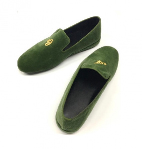 PANTOFOLE UOMO CHIUSE IN VELLUTO GEDA PERSONALIZZABILI CON INIZIALI MADE IN ITALY - Img 3