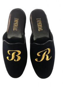 PANTOFOLE UOMO IN VELLUTO IMPERIAL PERSONALIZZABILI CON INIZIALI MADE IN ITALY