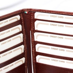 PORTA CARTE DI CREDITO IN PELLE A 10 POSTI CON RFID OLD ANGLER FIRENZE - Img 3