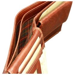 Portafoglio in pelle con portamonete. Marrone con RFID - Img 3