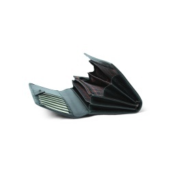Portafoglio in pelle da donna con RFID - nero - Img 2