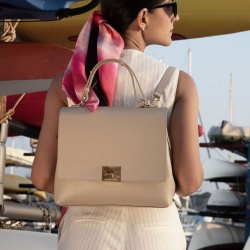Silene - Borsa a mano in pelle convertibile a zaino - Img 8