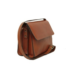 Borsa a tracolla in pelle di vitello-Teak - Img 7