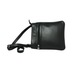 Borsa a tracolla in pelle - Nero - Img 2