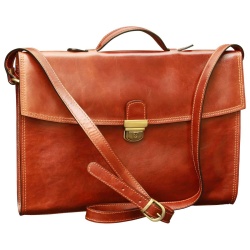 Borsa da ufficio in pelle. Marrone - Img 2