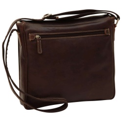 Borsa Messenger in pelle. Marrone scuro - Img 4
