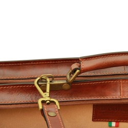 Cartella in pelle con tasche frontali (chiusura a calamita). Marrone - Img 5