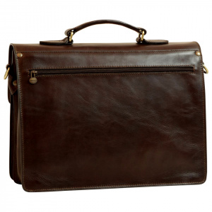 CARTELLA PORTA PC IN PELLE OLD ANGLER FIRENZE ARTIGIANALE MADE IN ITALY - Img 3
