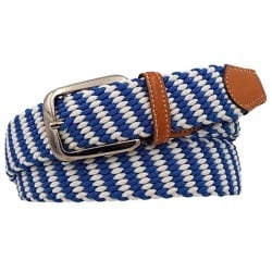 CINTURA UOMO 3,5 CM BICOLORE ELASTICA INTRECCIATA IN TESSUTO ORIONE BELTS ARTIGIANALE MADE IN ITALY