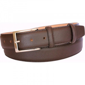 CINTURA UOMO 3,5 CM IN PELLE STAMPA SAFFIANO ORIONE BELTS ARTIGIANALE MADE IN ITALY - Img 7