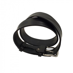 CINTURA UOMO 4 CM IN CUOIO DI TORO PLISSE' ORIONE BELTS ARTIGIANALE MADE IN ITALY - Img 3