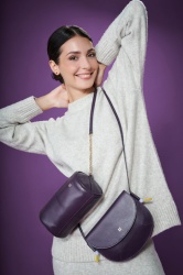 DUDU Borsa Donna a Tracolla con Patta in Vera Pelle, Piccola Borsetta a Spalla con Pattina a Bottone Magnetico, Borsa - Img 6