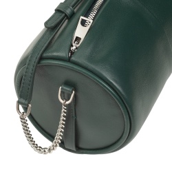 DUDU Borsa Donna Cilindrica in Pelle, Borsa a Tracolla con Catena e Pelle, Borsa a Cilindro Piccola Fashion Elegante con Cerniera - Img 4