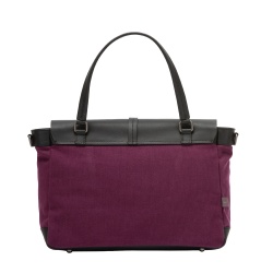 DUDU Borsa Donna Grande a Spalla in Pelle e Tessuto Canvas Bicolore da Postino con Tracolla staccabile - Img 2