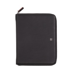 DUDU Cartella Portadocumenti A5 in Vera Pelle da Uomo Donna, Porta Tablet iPad Mini, Portablocchi, Organizer per Blocco Note Quaderno A5 - Img 2