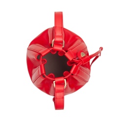 DUDU Piccola Borsa a Secchiello da Donna in Vera Pelle con Tracolla Regolabile e Chiusura a Coulisse – Borsa a Tracolla Elegante e Compatta con Cordoncino, Perfetta per l'Uso Quotidiano - Img 3