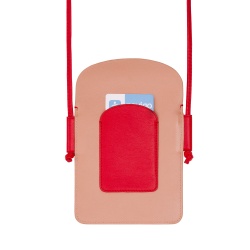 DUDU Porta Cellulare da Collo Donna in Pelle, Doppia Tasca Porta Smartphone, Tasca Porta Tessere, Tracolla Laccio Regolabile - Img 4