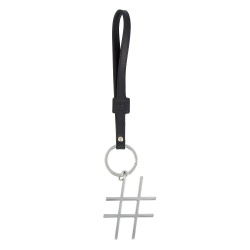 DUDU Portachiavi a Forma di Hashtag in Pelle da Donna con Anello - Img 2