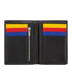 DUDU Portafoglio da uomo a libro RFID in pelle multicolore con lampo