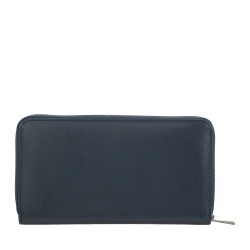 DUDU Portafoglio donna grande RFID di vera pelle colorato zip around - Img 2