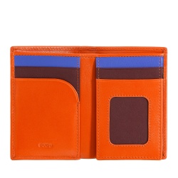 DUDU Portafoglio Uomo Slim in Pelle, Design Piccolo e Sottile, Porta Soldi e Carte Tessere, Portafogli Compatto con Patta e Finestra