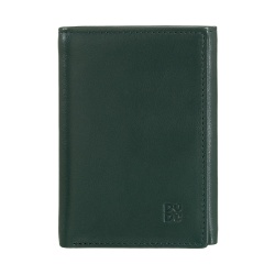 DUDU Portafoglio Uomo Trifold in Pelle, Porta Tessere Carte RFID Verticale con Bottone, Porta Banconote, Multicolore - Img 2