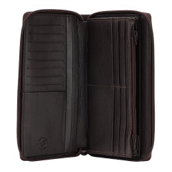 Nuvola Pelle Portafoglio Donna Grande con Cerniera in Pelle Zip Around 14 Tasche Porta Carte di credito e Portamonete - Img 2