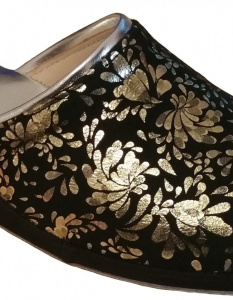 PANTOFOLA DONNA IN CAMOSCIO MILLY STAMPA FIORI ARTIGIANALE MADE IN ITALY - Img 6