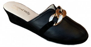 PANTOFOLA DONNA MILLY IN PELLE ARTIGIANALE MADE IN ITALY - Img 3
