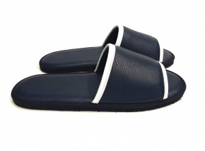PANTOFOLE CIABATTE UOMO IN PELLE MAGNUS MADE IN ITALY - Img 2
