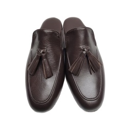 PANTOFOLE UOMO IN PELLE CON NAPPINE MAGNUS MADE IN ITALY
