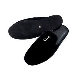 PANTOFOLE UOMO IN VELLUTO GEDA PERSONALIZZATE CON INIZIALI MADE IN ITALY - Img 7